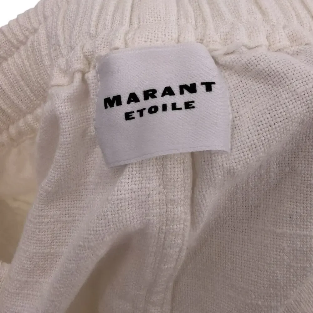 Isabel Marant Etoile Safa Embroidered Cotton Shorts White Size 36 US 4